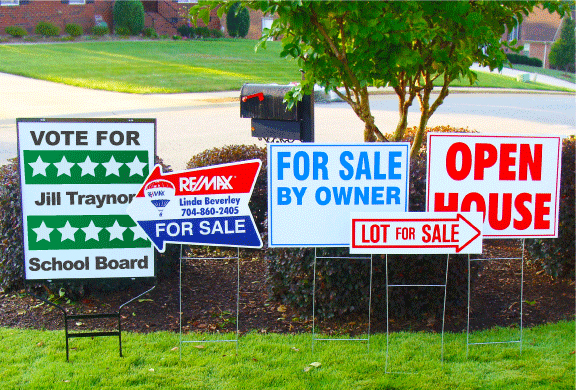real estate / yard / site signs